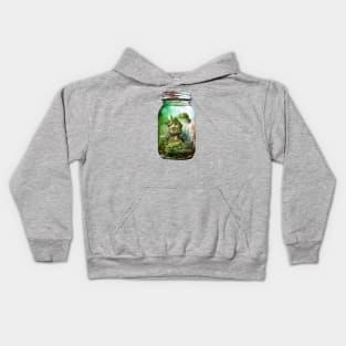 Fairy Forest House Jar Kids Hoodie